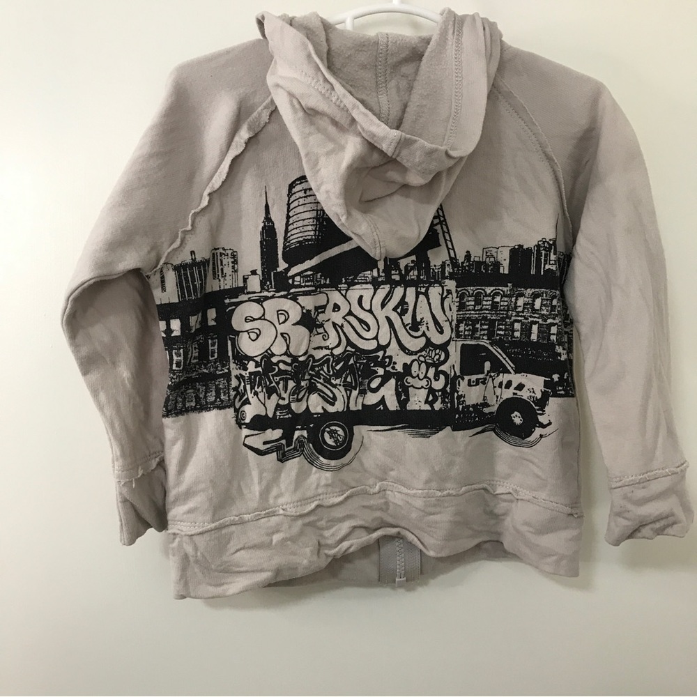 Appaman Gray Kids Jacket with Black Urban Print